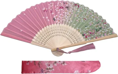 Kibon Faltenventilator Handventilator Bambusventilator mit Tassel - Geburtstagsgeschenke, Tanzen, Kostümfeste, Hochzeitsdekoration