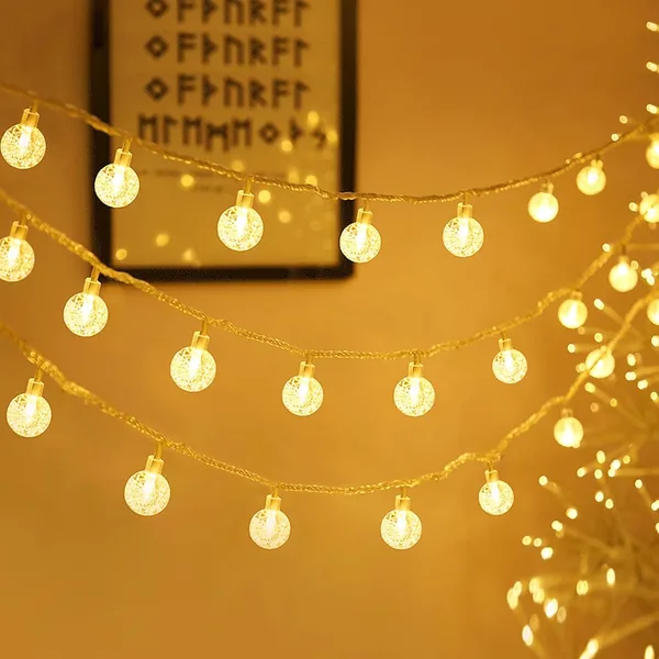 Zorela Globe Fairy Lights, 15M/49ft 100 LED Globe String Lights with Remote - USB or Battery Powered - 8 Modes