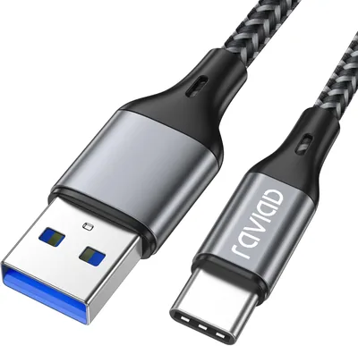 RAVIAD USB 3.0 auf USB C Kabel 1 m, Schnelllade-Kabel USB C Datenkabel | Nylon-geflochtene QC 3.0 USB C Ladekabels für iPhone