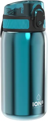 Ion8 Kids Steel Bottle, 400ml/13oz, lekkansnäckt, lätt öppna, säker lock, vaskbar i diskvask, omförliggbar kopp, hantering, Best Deal