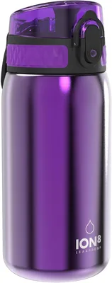 ION8 Lichte Stalen Kinderen Waterfles, 400ml/13oz, Zonder Isolatie, Lekdicht, Makkelijk te Openen, Veilig Vergrendeld, Afwasmachinevriendelijk