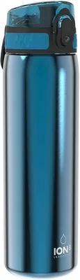 ION8 Leichtgewicht Stahl Wasserflasche, 600 ml, Nicht isoliert, Lecksicher, Einhändiges Öffnen, Sicheres Verschließen, Spülmaschinenfest