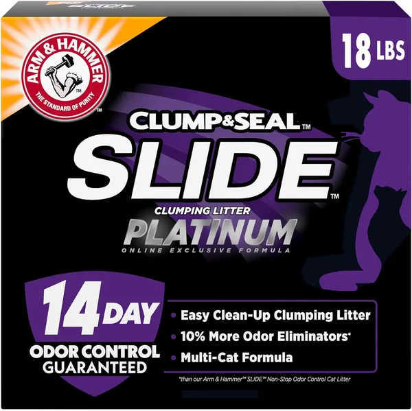 ARM & HAMMER Clump & Seal SLIDE Platinum Multi-Cat Clumping Cat Litter