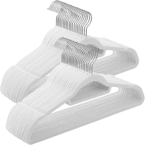 SONGMICS CRF020W02 Velvet Hangers, Set of 50
