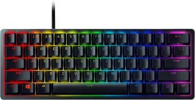Razer Huntsman Mini (Paarse Schakelaar) - 60% Compact Gaming Keyboard (Klikkerende Optische Schakelaars, Dubbelklikkende PBT Toetsen, Afneembaar)