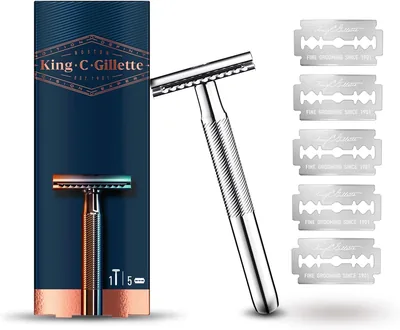 King C. Gillette Men's Safety Razor + 5 Blades
