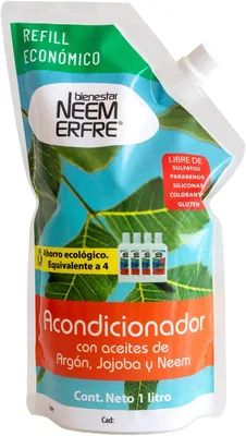 Acondicionador Natural Vegano para Cabello NEEM ERFRE - Refill 1 Litro