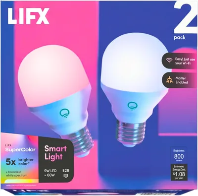 LIFX Color Bulbs 2-Pack A19 - 14% Off