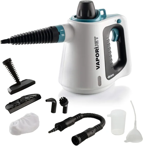 Ariete 4137 Vapor Jet Steam Gun, Aluminium Boiler, 1050 W, 250 L, 3.5 Bar, Accessories Kit Included, White