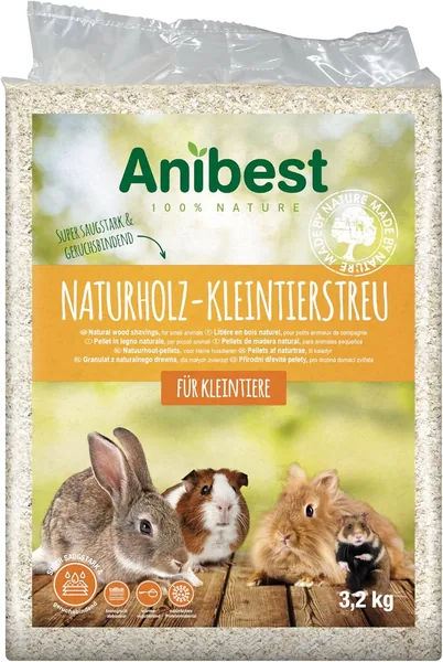 Litter pour petits animaux Cat's Best Anibest 100% naturelle, sans poussière et sans odeur