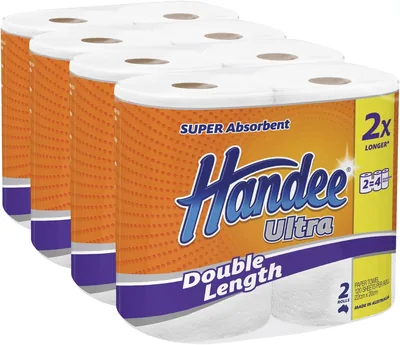 Handee Ultra White Double Length Paper Towel - Best Deal