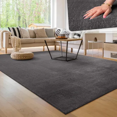 Paco Home Waschbarer Teppich für Wohnzimmer und Schlafzimmer, Kurzflocken, Rutschfest, Weich und Fluffig, Modernes Muster, Größe: 160 x 2