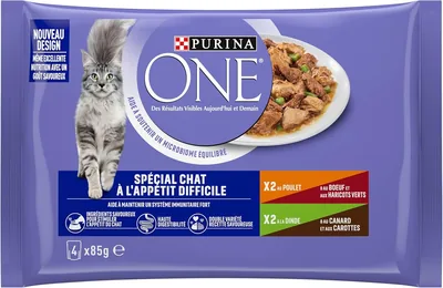 Purina One - Sliced in Sauce pour Chat Adulte avec Appetit Difficile - 4.6 étoiles (1017 avis) - Meilleurs prix