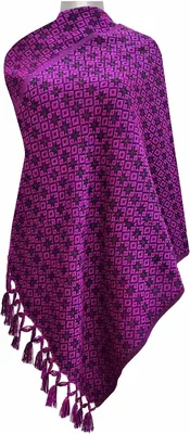 Xadani Lula, Rebozo de Estambre Chal Mexicano 100% Artesanal. Medidas: 190 cm x 65 cm.