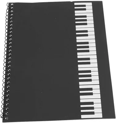 Cuaderno de Música con Patrón de Piano Negro - Mejor Oferta