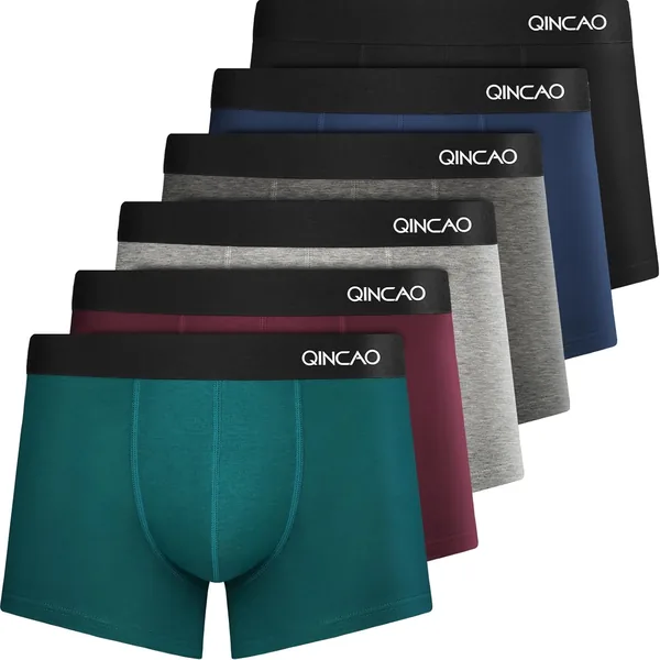 QINCAO Boxer Shorts Mens 6 Pack