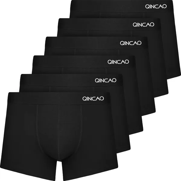 QINCAO Men's Boxer Shorts, Pack of 6