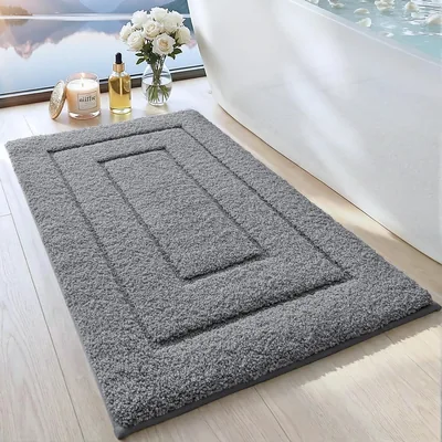 DEXI Non-Slip Bath Mat, 15% Off - Extra Thick Microfiber Rug, Water Absorbent, Machine Washable