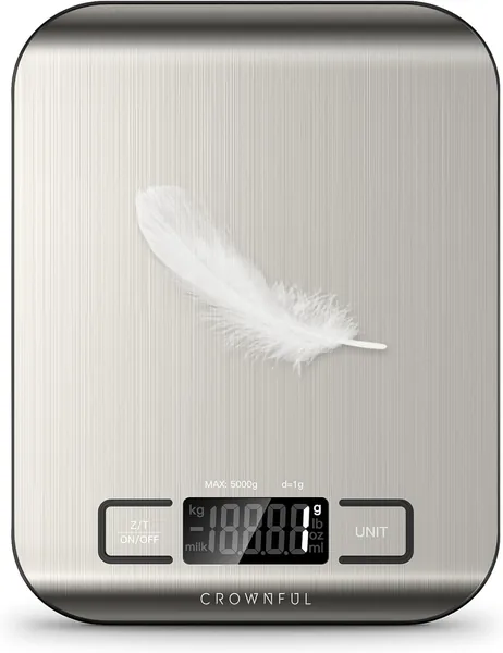 CROWNFUL Food Scale, 11lb Digital Kitchen Scales Weight Ounces and Grams for Cooking and Baking