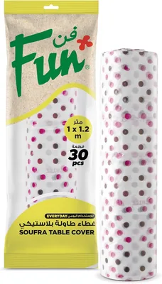 FUN BY AL BAYADER Plastic Table Cover 1x1.2m - Assorted Colors (19% Off)