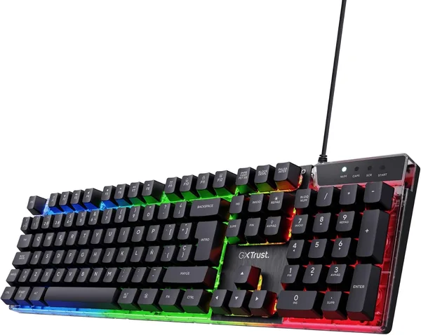 GXTrust Azor Backlit Keyboard Spanish QWERTY Black Wired Gaming Keyboard