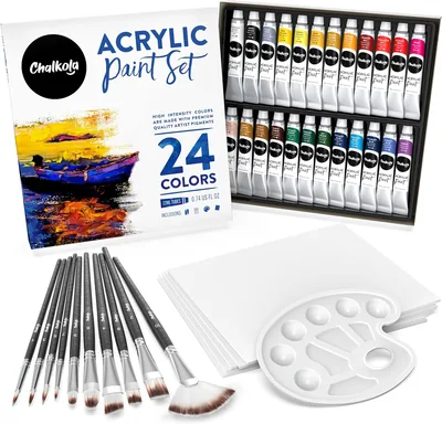 Chalkola 40-Piece Acrylic Paint Set for Kids & Adults – 22% Off