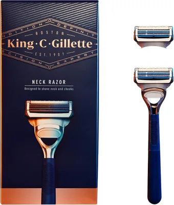 King C. Gillette Neck Razor + 2 Blade Refills - 7% Off
