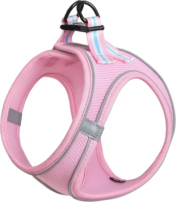 HEELE Hondenharnas voor puppy's kleine en middelgrote honden Step-in mesh harnas reflecterend lichtgewicht ademend zichtbaar in het donker