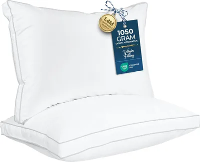 Utopia Bedding Bed Pillows Queen Size White Set of 2 Cooling Hotel Quality Gusseted Pillow for Back Stomach Best Deal