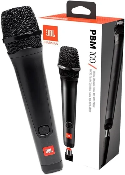 JBL PBM100 - Microphone dynamique filaire - Accessoire pour la série JBL PartyBox - Jack - Suppression du bruit ambiant - Noir (13% de réduction)