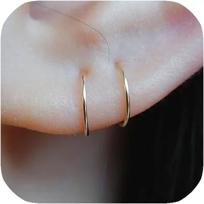 Small Gold/Silver Huggie Hoop Earrings - 67% Off