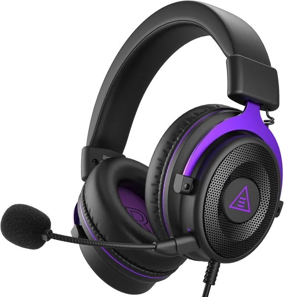 EKSA E900 PC Gaming Headset - PS4 Headset Wired Gaming Headphones with Noise Cancelling Microphone, Over-Ear Headphones Compatible with PS5/PS4, Xbox One, PC, Mac, Computer, Laptop