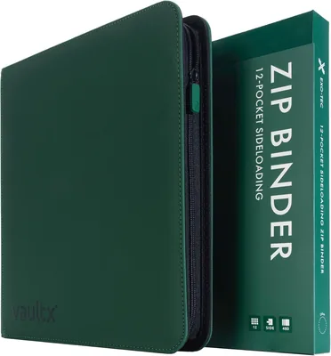 Vault X 12 Pocket Zip Kartfiltr, 480 Kartor, Premium Exo-Tec Albummaterial, 20 Sidan Feed Sida, Fil för Trading Kartspel Best Deal