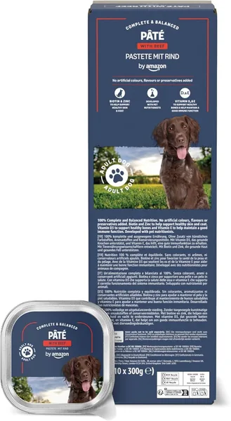 by Amazon Wet Dog Food Beef Pate 300g Pack of 10