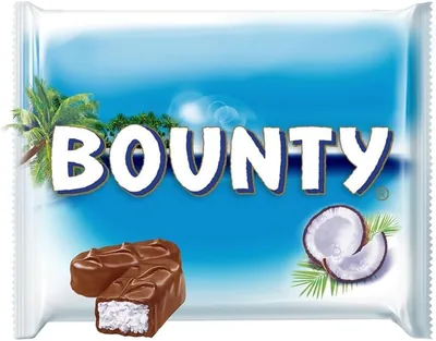 Barres de chocolat au lait et noix de coco BOUNTY - 5 sachets de 2 barres - 285g