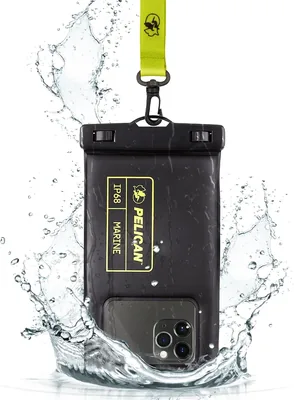 Pelican Marine - IP68 Waterproof Phone Pouch/Case (Regular Size) - Floating Waterproof Phone Case Fo