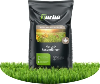 Turbogrün® Herbstmähdorn 10 kg, herbstlicher Rasen-Dünger mit Kalium | Staubarmes Granulat für den Herbst - stärkt