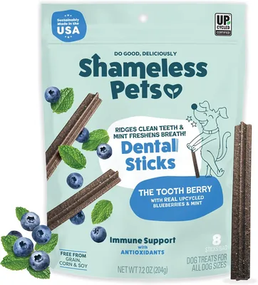 Shameless Pets Blueberry Mint Dental Chews 67% Off