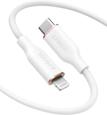 Anker PowerLine III Flow kabel USB-C Lightning 1,8 m, MFi, biały | Kompatybilny z iPhone'em serii 11/12/13/14 oraz AirPods Pro - Najlepsza oferta
