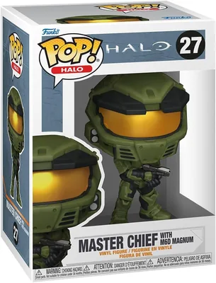 Funko Pop! Juegos: 25º Aniversario Halo - Jefe Maestro con M6D Magnum | Figura de Vinilo Coleccionable, Idea de Regalo, Merch Oficial
