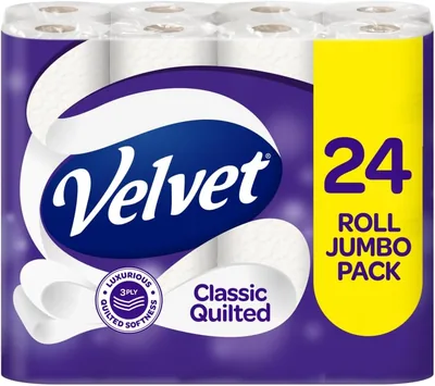Velvet Classic Quilted Toilet Tissue 24 Rolls - 15% Off