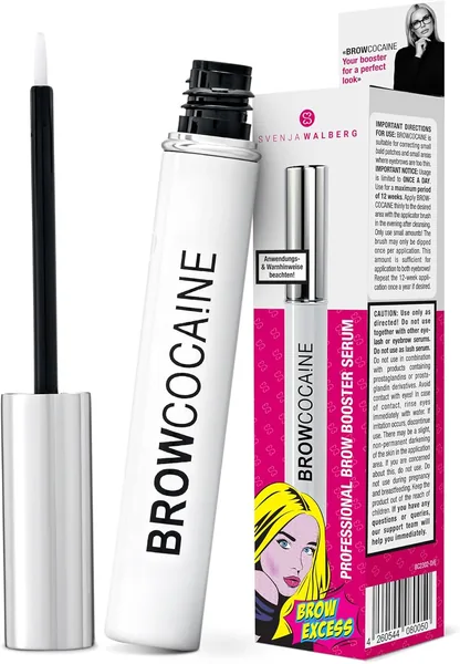 Serum pour sourcils BROWCOCA!NE - Croissance rapide et complète | Booster vegan pour sourcils par Svenja Walberg | Test de croissance des sourcils