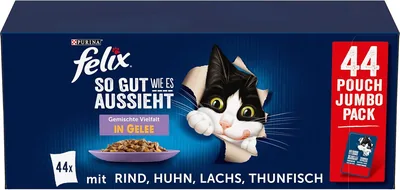 Felix Mixed Jelly Wet Cat Food 3.74kg Best Deal