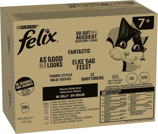Felix 12432077 Katnära, Multicolor, 120x85g - Best Deal