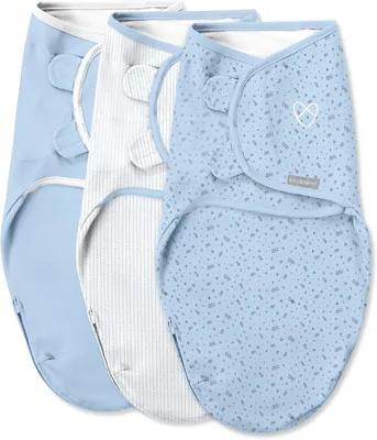 SwaddleMe Easy Change Swaddle Small/Med 0-3 Months 3 Pack Shooting Stars