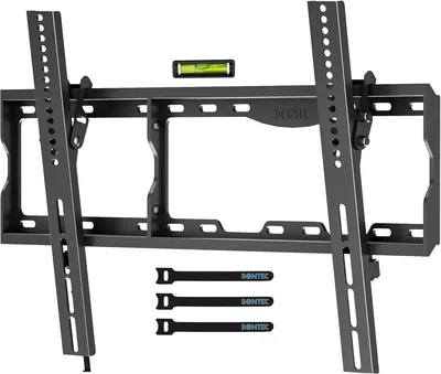 BONTEC TV Wall Bracket for 17-86 Inch TVs, Tilt TV Wall Mount, Up to 75 kg | Max VESA 600x400 mm, he