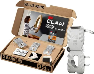 3M CLAW 65 lb Drywall Picture Hanger, Spot Markers
