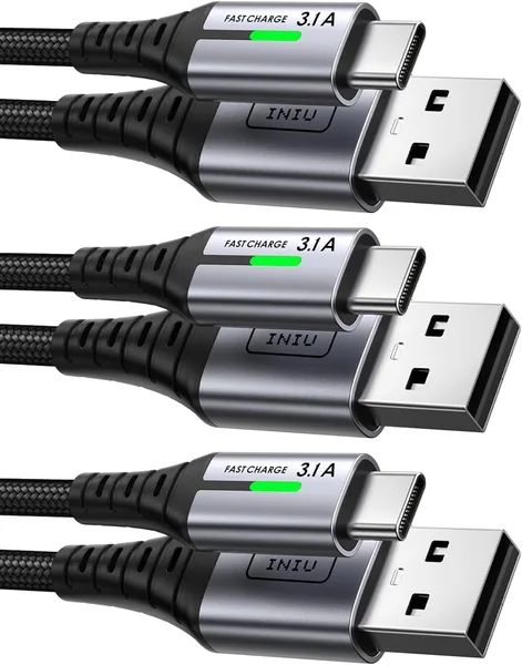 INIU Cavo USB Type-C, 0-5+2+2m 3.1A QC3.0 Cable