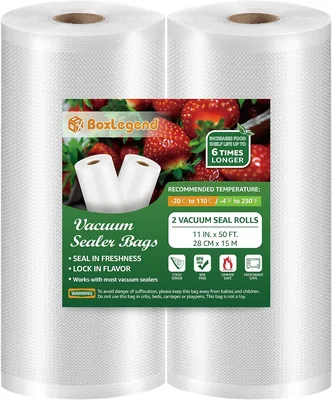 BoxLegend Vacuum Sealer Bags 11x50ft 2 Pack