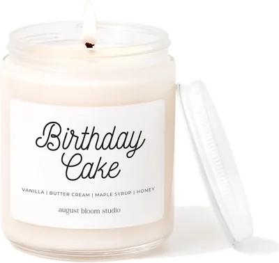 Kim and Pom Birthday Cake Scented Candle - 8oz Soy Wax Fall